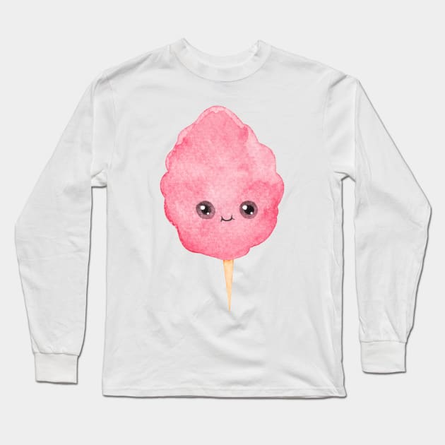 Cute cotton candy Long Sleeve T-Shirt by shoko